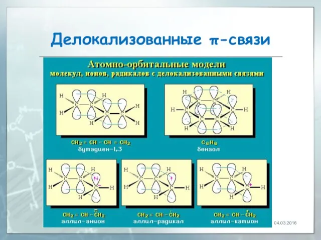 Делокализованные π-связи 04.03.2016