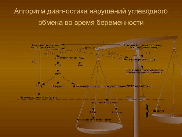 Алгоритм диагностики нарушений углеводного обмена во время беременности