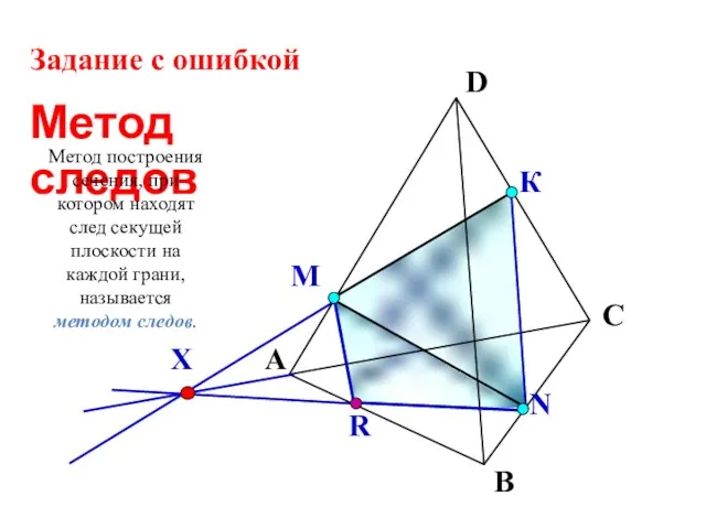 Задание с ошибкой К М N А В С D R