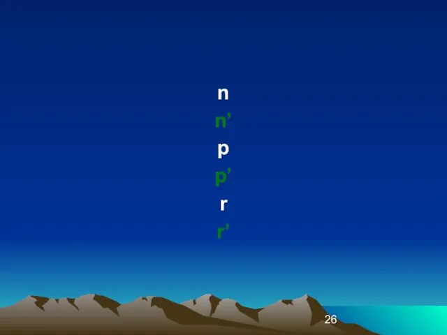 n n’ p p’ r r’