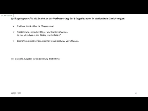 Erhöhung der Gehälter für Pflegepersonal Reaktivierung ehemaliger Pfleger und Krankenschwester, die