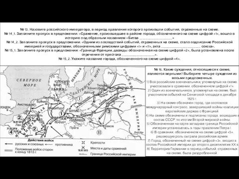 № 16. Какие суждения, относящиеся к схеме, являются верными? Выберите четыре