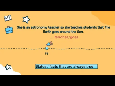 She is an astronomy teacher so she teaches students that The