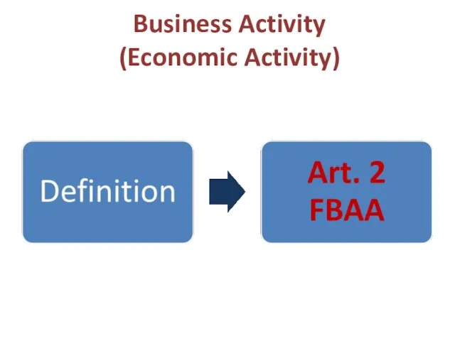 Business Activity (Economic Activity)