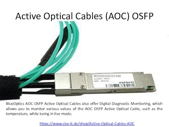 Active Optical Cables (AOC) OSFP BlueOptics AOC OSFP Active Optical Cables