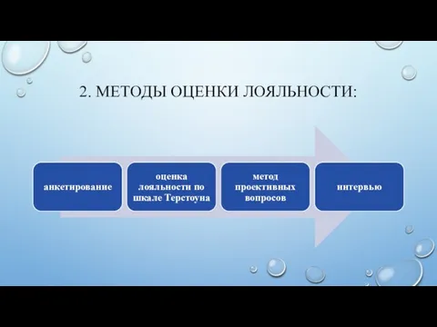 2. МЕТОДЫ ОЦЕНКИ ЛОЯЛЬНОСТИ: