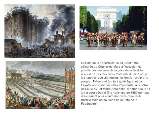 La Fête de la Fédération, le 14 juillet 1790 : célébrée