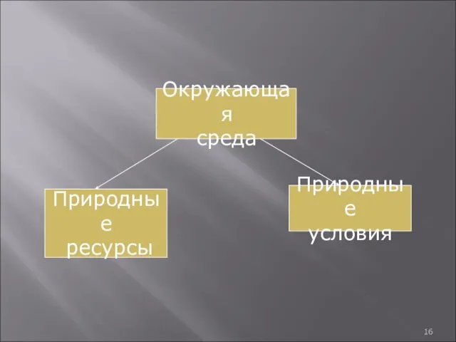 Окружающая среда Природные ресурсы Природные условия