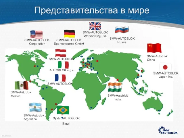 SMW-AUTOBLOK Corporation SMW-AUTOBLOK Workholding Ltd. SMW-AUTOBLOK Spannsysteme GmbH SMW-AUTOBLOK SMW-AUTOBLOK Japan