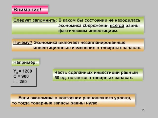 Следует запомнить: В каком бы состоянии не находилась экономика сбережения всегда