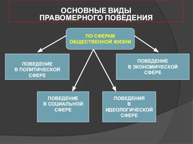 ОСНОВНЫЕ ВИДЫ ПРАВОМЕРНОГО ПОВЕДЕНИЯ ПО СФЕРАМ ОБЩЕСТВЕННОЙ ЖИЗНИ ПОВЕДЕНИЕ В ПОЛИТИЧЕСКОЙ