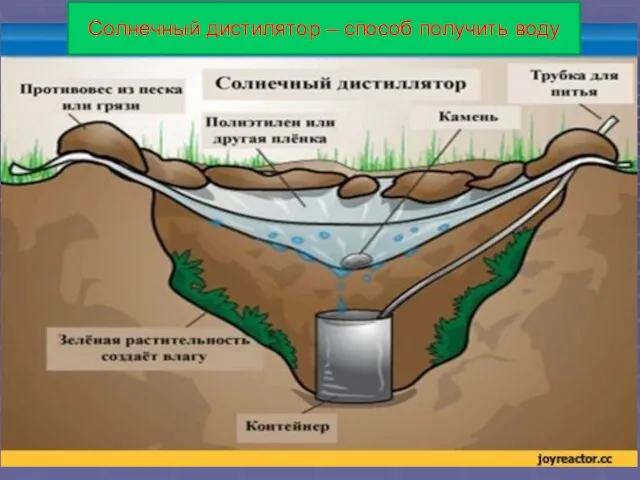 Солнечный дистилятор – способ получить воду