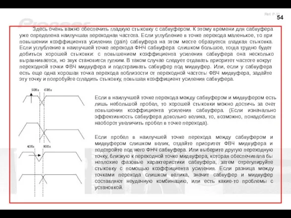 Здесь очень важно обеспечить гладкую стыковку с сабвуфером. К этому времени