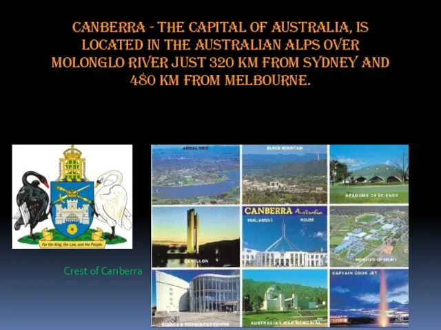 Canberra - the capital of Australia, is located IN the Australian