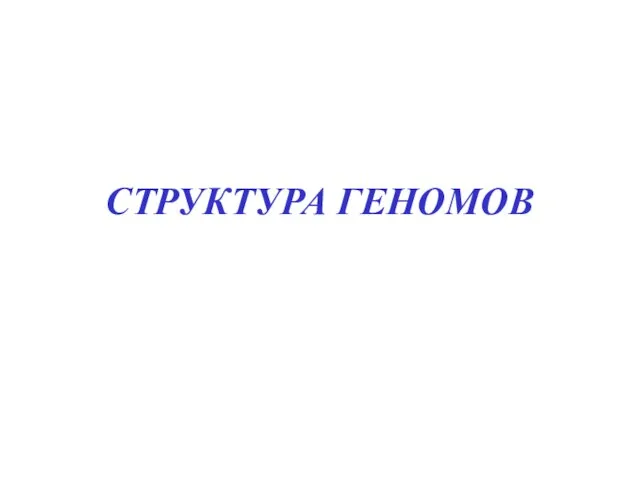 СТРУКТУРА ГЕНОМОВ