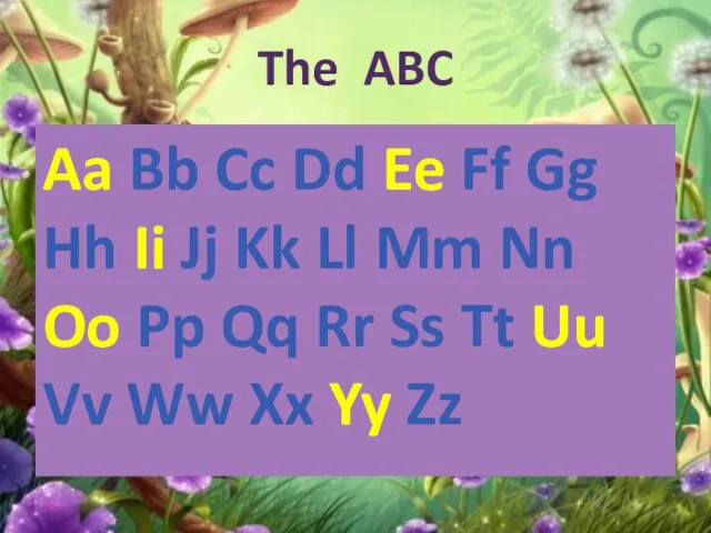 The ABC Aa Bb Cc Dd Ee Ff Gg Hh Ii