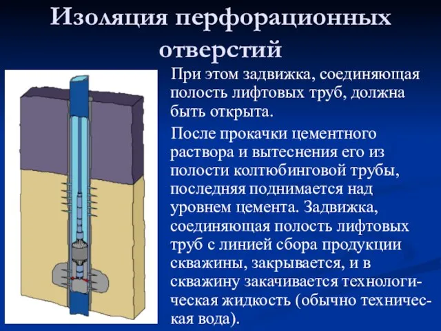 При этом задвижка, соединяющая полость лифтовых труб, должна быть открыта. После