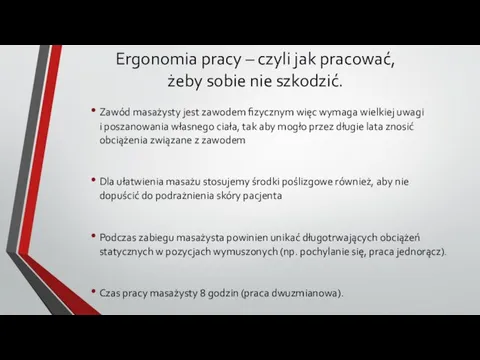 Ergonomia pracy – czyli jak pracować, żeby sobie nie szkodzić. Zawód