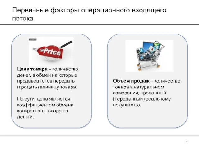 Цена товара – количество денег, в обмен на которые продавец готов