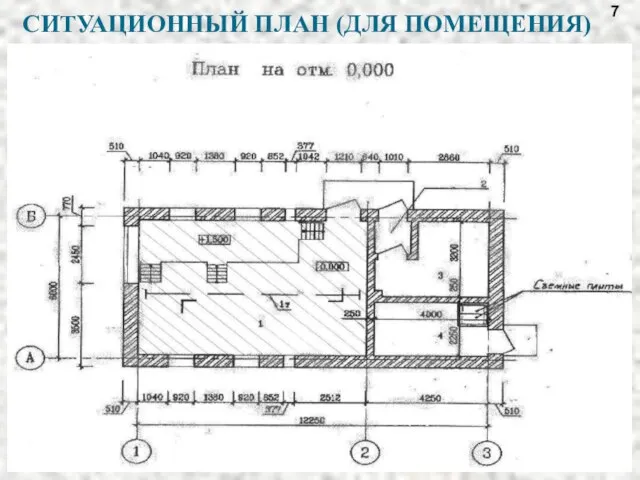 СИТУАЦИОННЫЙ ПЛАН (ДЛЯ ПОМЕЩЕНИЯ) 7