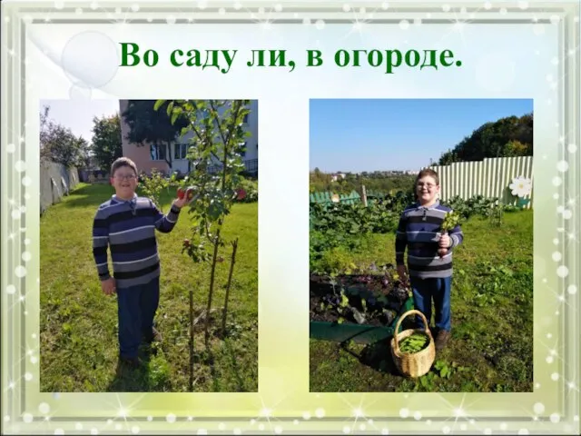 Во саду ли, в огороде.