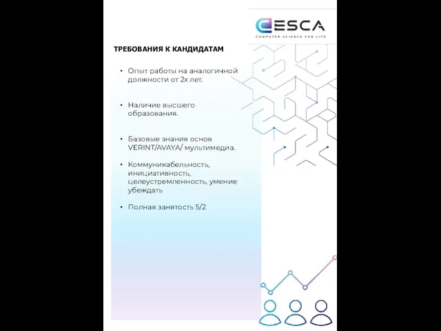 ТРЕБОВАНИЯ К КАНДИДАТАМ Опыт работы на аналогичной должности от 2х лет.