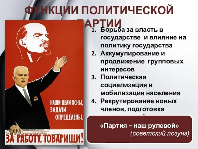 Борьба за власть в государстве и влияние на политику государства Аккумулирование