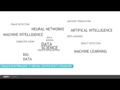 ОБЩАЯ ИНФОРМАЦИЯ. О ЧЕМ ВЫ СКОРЕЕ ВСЕГО СЛЫШАЛИ BIG DATA DATA