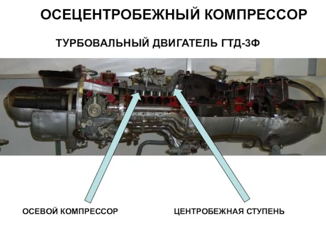 ОСЕЦЕНТРОБЕЖНЫЙ КОМПРЕССОР ТУРБОВАЛЬНЫЙ ДВИГАТЕЛЬ ГТД-3Ф ОСЕВОЙ КОМПРЕССОР ЦЕНТРОБЕЖНАЯ СТУПЕНЬ