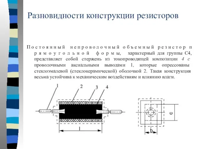 Разновидности конструкции резисторов П о с т о я н н