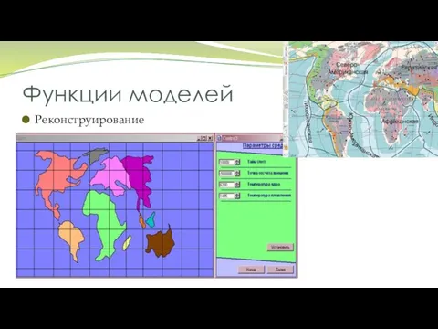 Функции моделей Реконструирование