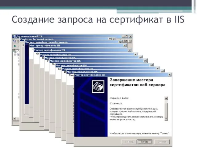 Создание запроса на сертификат в IIS