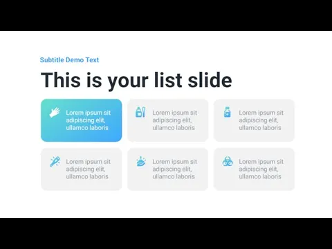 This is your list slide Subtitle Demo Text Lorem ipsum sit