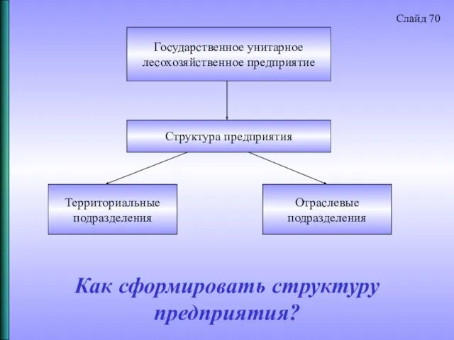 Как сформировать структуру предприятия? Слайд 70