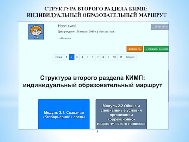 СТРУКТУРА ВТОРОГО РАЗДЕЛА КИМП: ИНДИВИДУАЛЬНЫЙ ОБРАЗОВАТЕЛЬНЫЙ МАРШРУТ