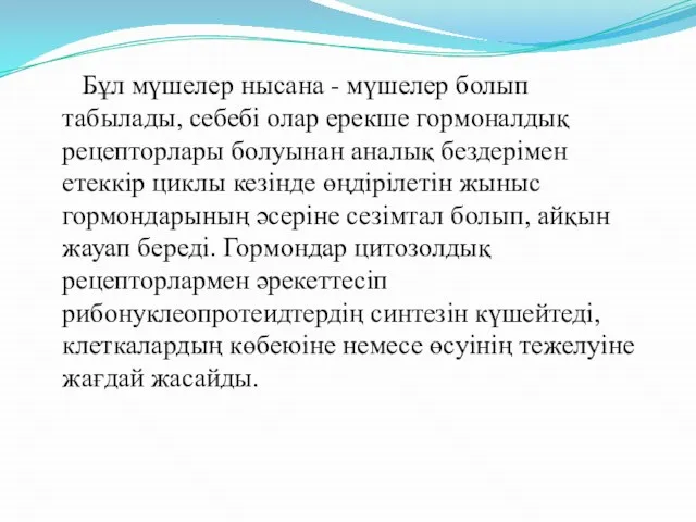 Бұл мүшелер нысана - мүшелер болып табылады, себебі олар ерекше гормоналдық