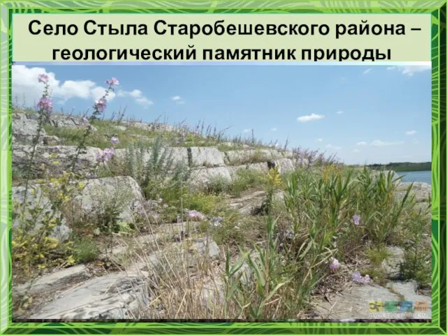 Село Стыла Старобешевского района – геологический памятник природы
