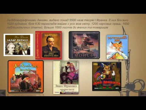 За бібліографічними даними, видано понад 5500 назв творів І.Франка. З них