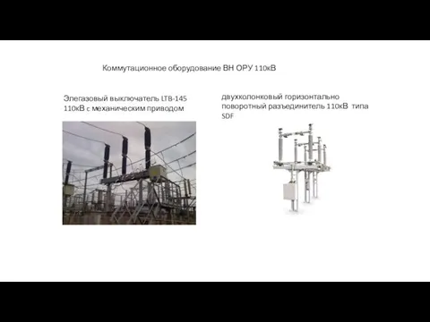 Коммутационное оборудование ВН ОРУ 110кВ Элегазовый выключатель LTB-145 110кВ c механическим