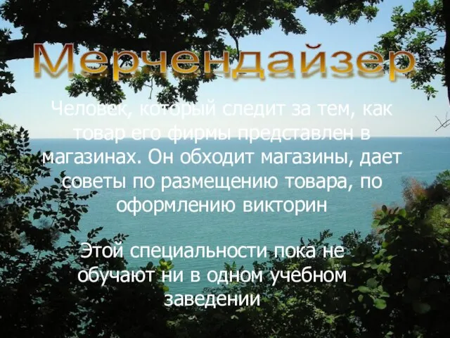 Человек, который следит за тем, как товар его фирмы представлен в