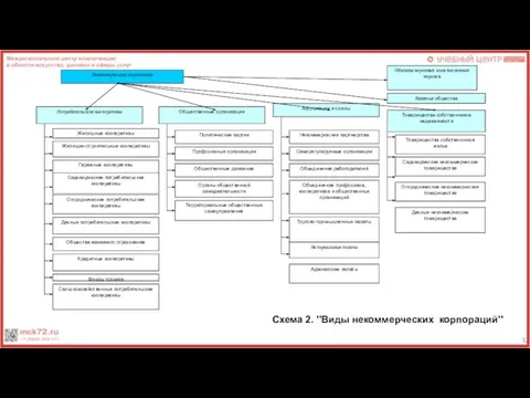 Схема 2. ''Виды некоммерческих корпораций''