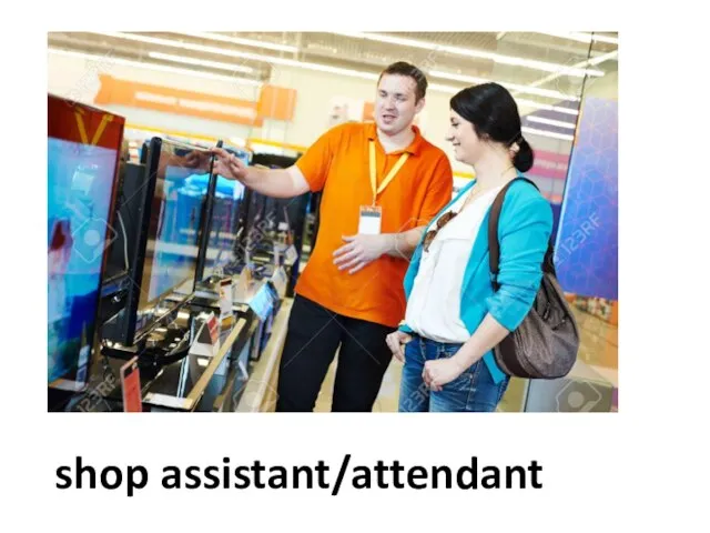 shop assistant/attendant