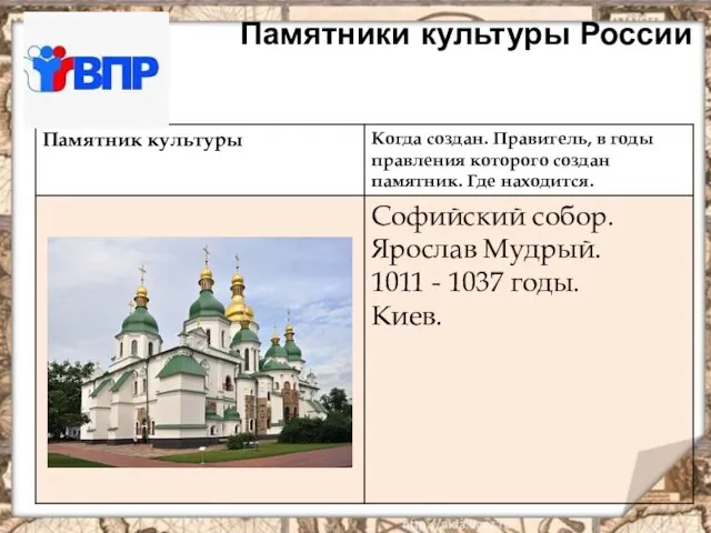 Памятники культуры России