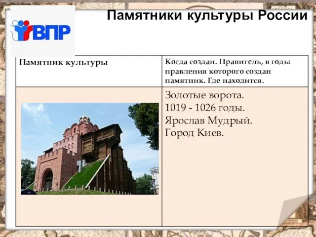 Памятники культуры России