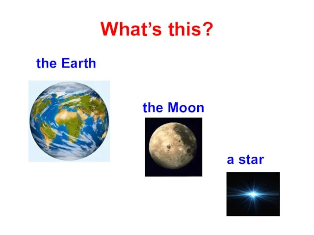 What’s this? the Earth the Moon a star