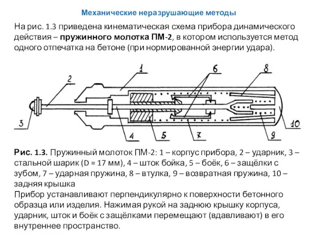 На рис. 1.3 приведена кинематическая схема прибора динамического действия – пружинного