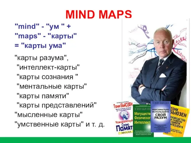 MIND MAPS "mind" - "ум " + "maps" - "карты" =
