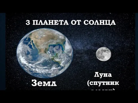 3 ПЛАНЕТА ОТ СОЛНЦА Луна (спутник земли) Земля