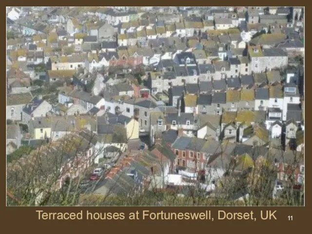 Terraced houses at Fortuneswell, Dorset, UK