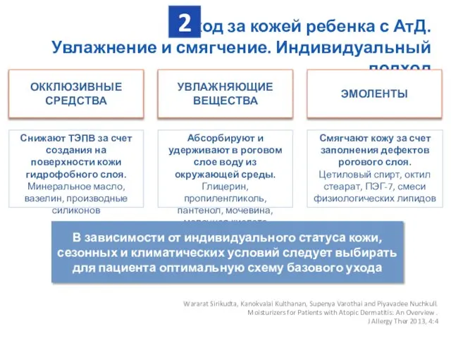 Уход за кожей ребенка с АтД. Увлажнение и смягчение. Индивидуальный подход